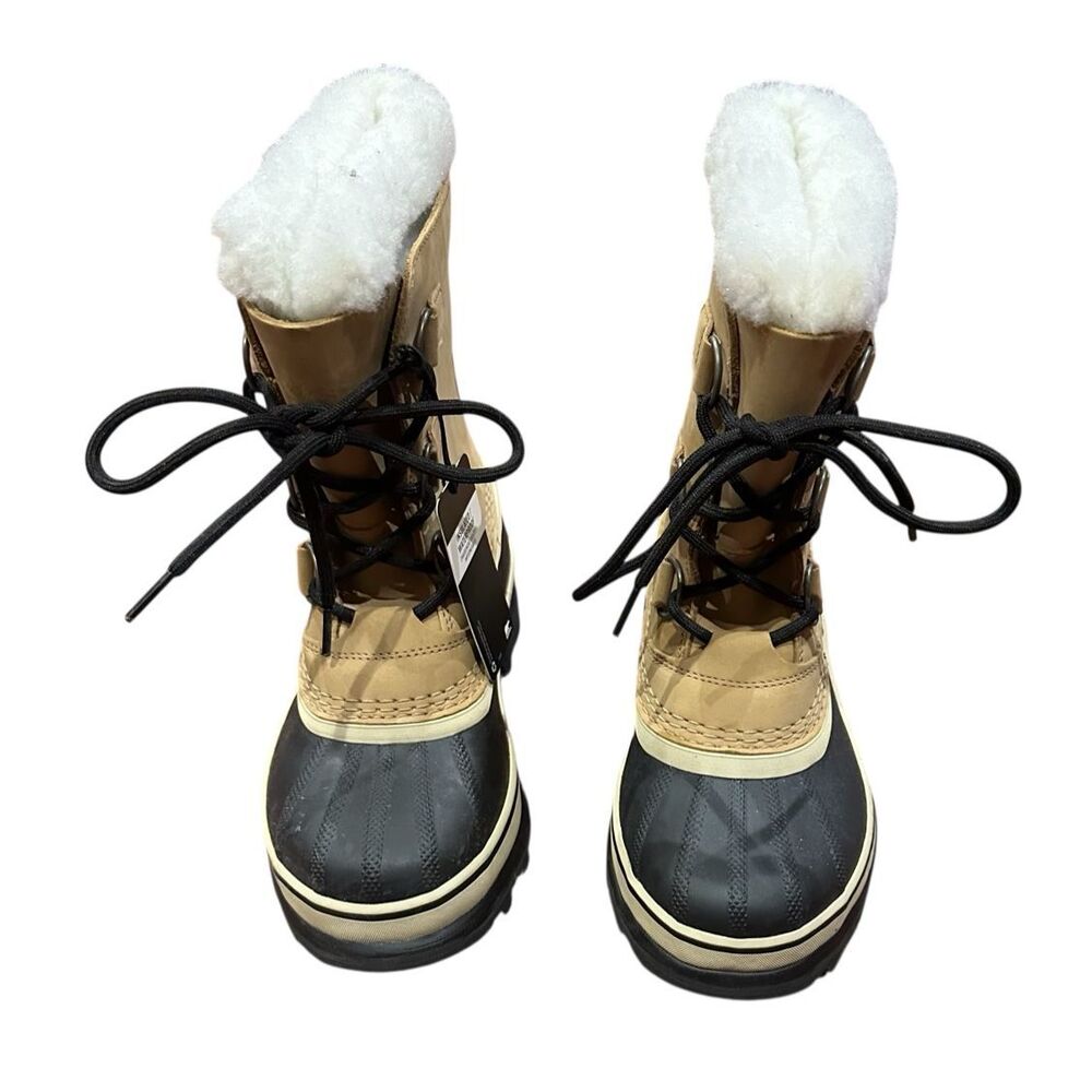 Sorel Caribou Boot in Buff NWT Size Youth 4 - Picture 2 of 11